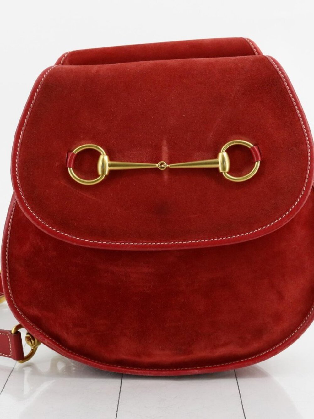 Gucci Suede Horsebit Sling Bag